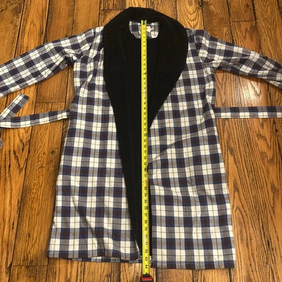 UGG MENS BELTED MULTICOLOR PLAID KALIB ROBE -COTTON WITH COZY LINING SIZE MEDIUM - Picture 4 of 12